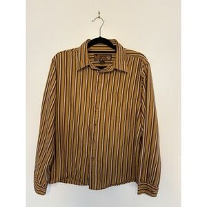 Prana Pattern Men's Button Up Shirt Size L